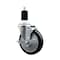 Service Caster 5'' Black Poly Swivel 1-1/2'' Expanding Stem Caster with Brake SCC-EX20S514-PPUB-BLK-TLB-112 - alternate 1